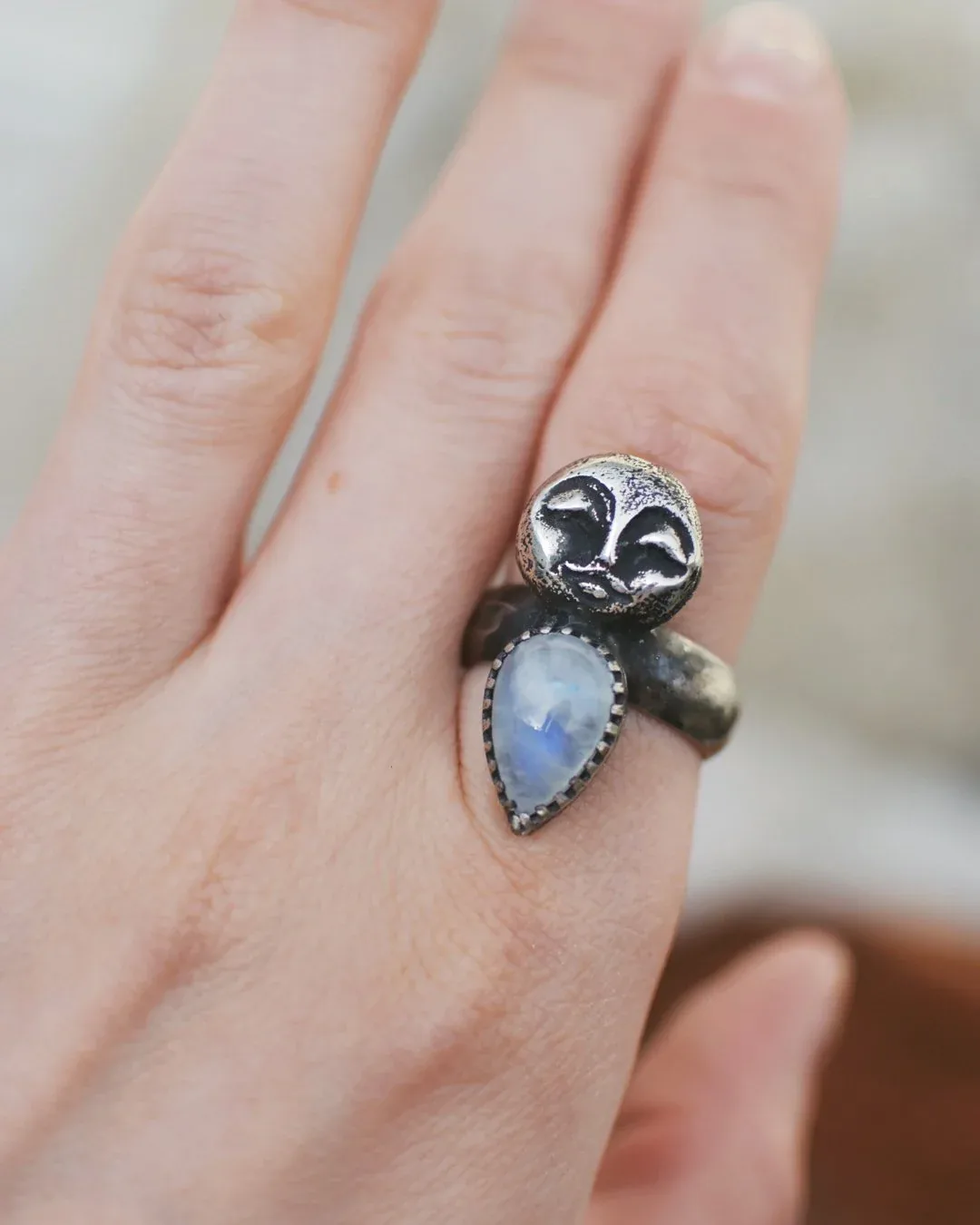 Mystic Moonlight Labradorite Ring - Handmade Sterling Silver Jewelry