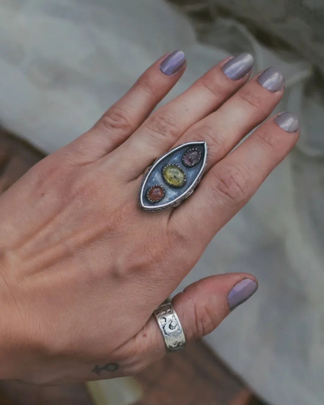 Momento Mori Garnet Ring