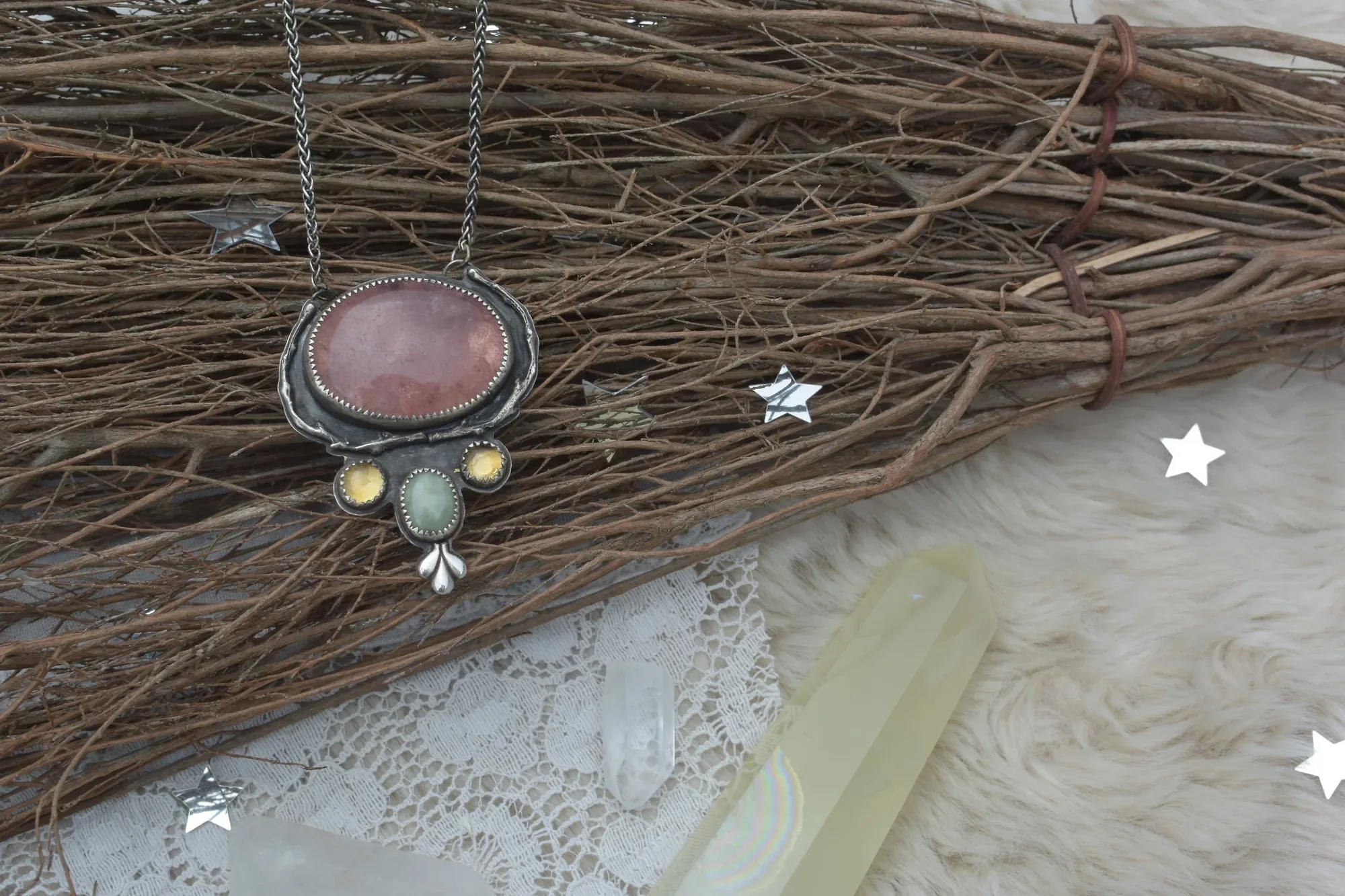 Amber Pumpkin Pendant, Without Chain