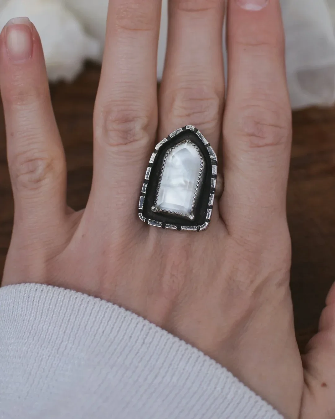 Mother of Pearl Gateway Ring- Size 9.5