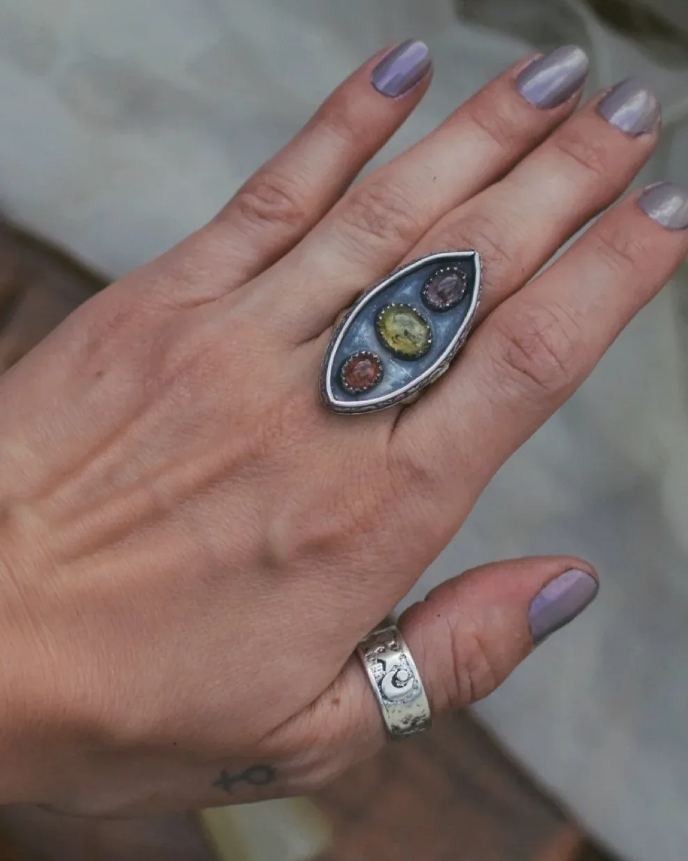 Mother of Pearl Gateway Ring- Size 9.5