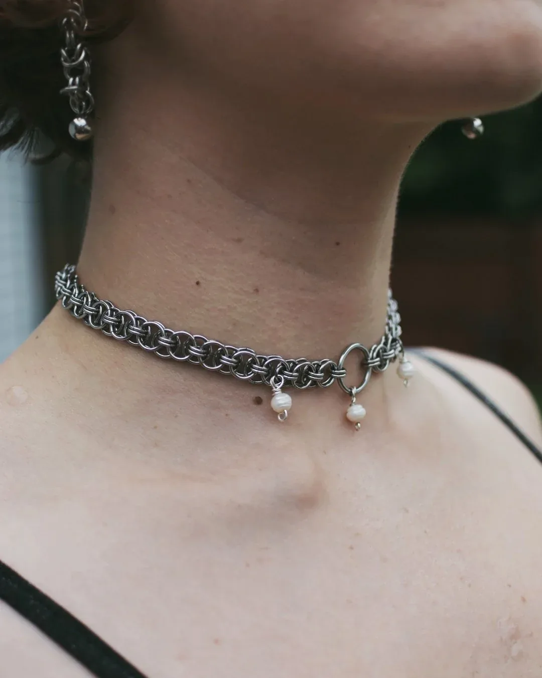 Stainless Steel Celtic Helm Chain Maille Necklace