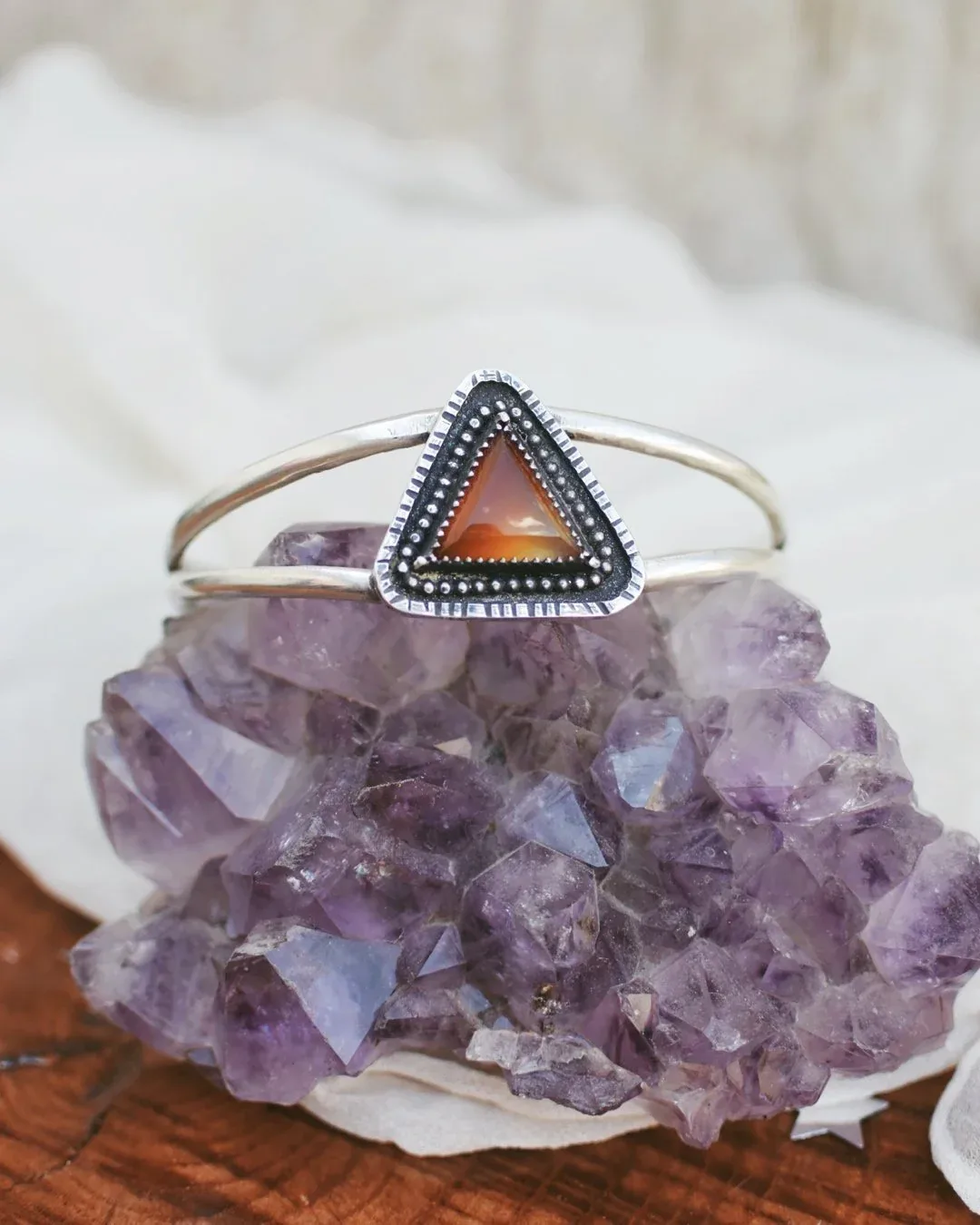 Montana Agate Cuff -size 6.75”