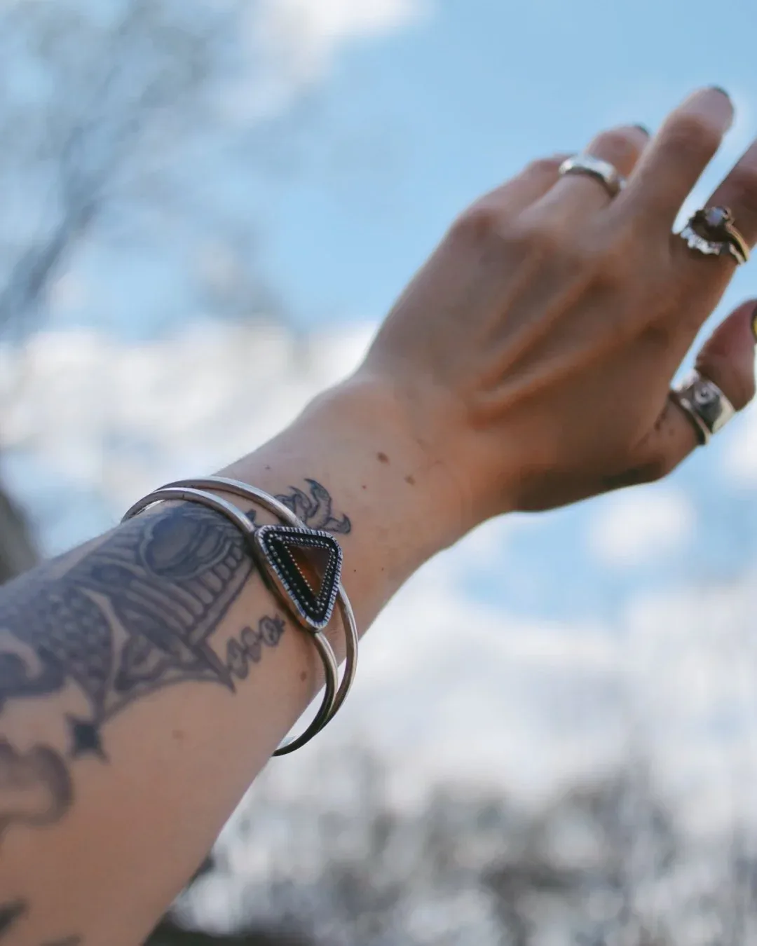 Montana Agate Cuff -size 6.75”