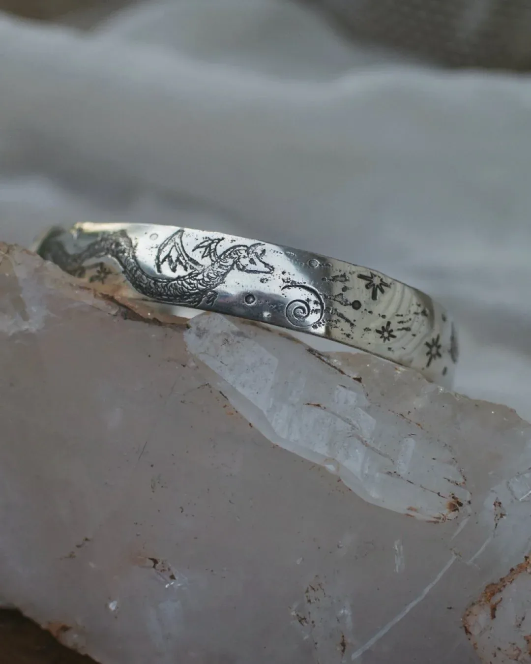 Montana Agate Cuff -size 6.75”