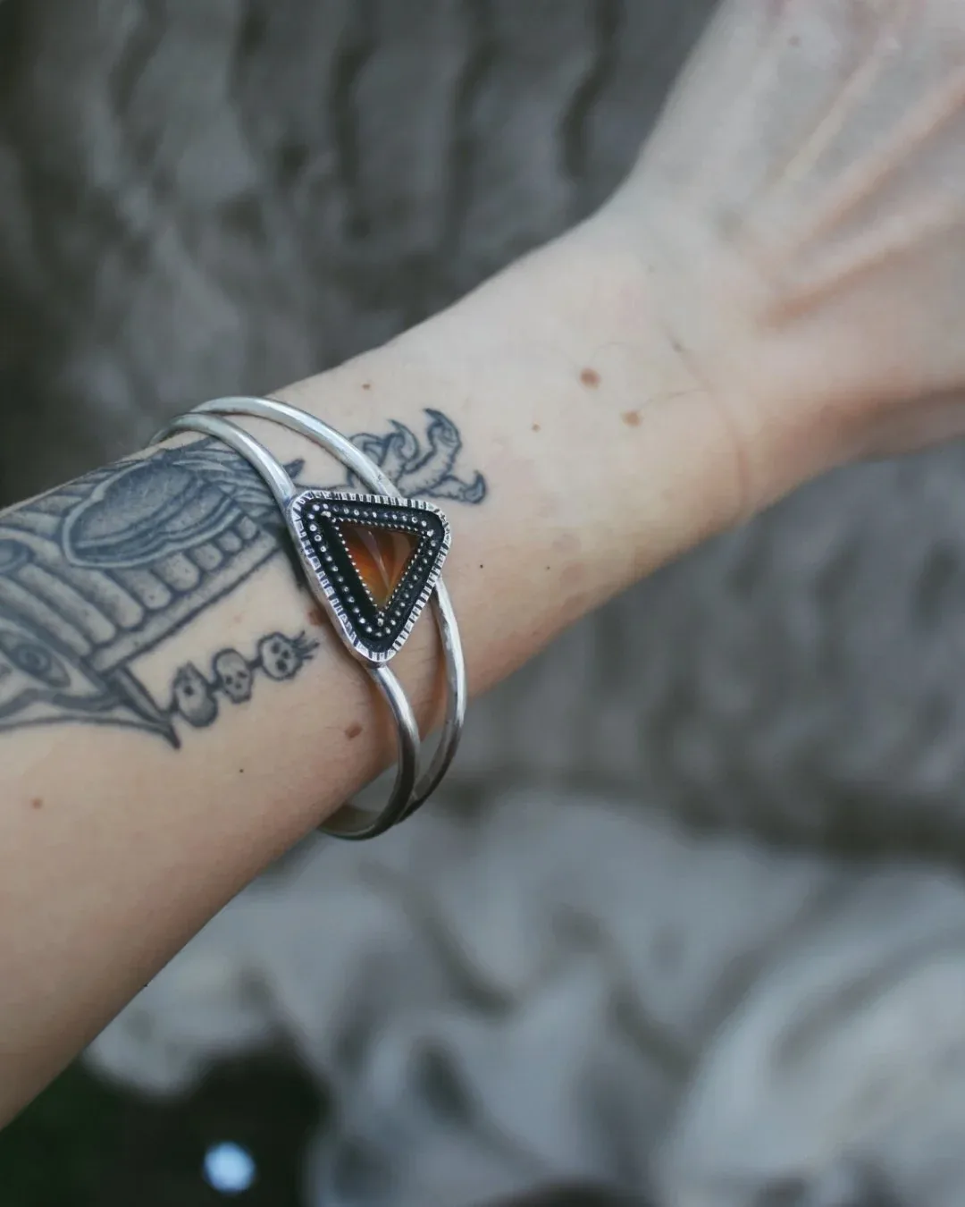 Montana Agate Cuff -size 6.75”