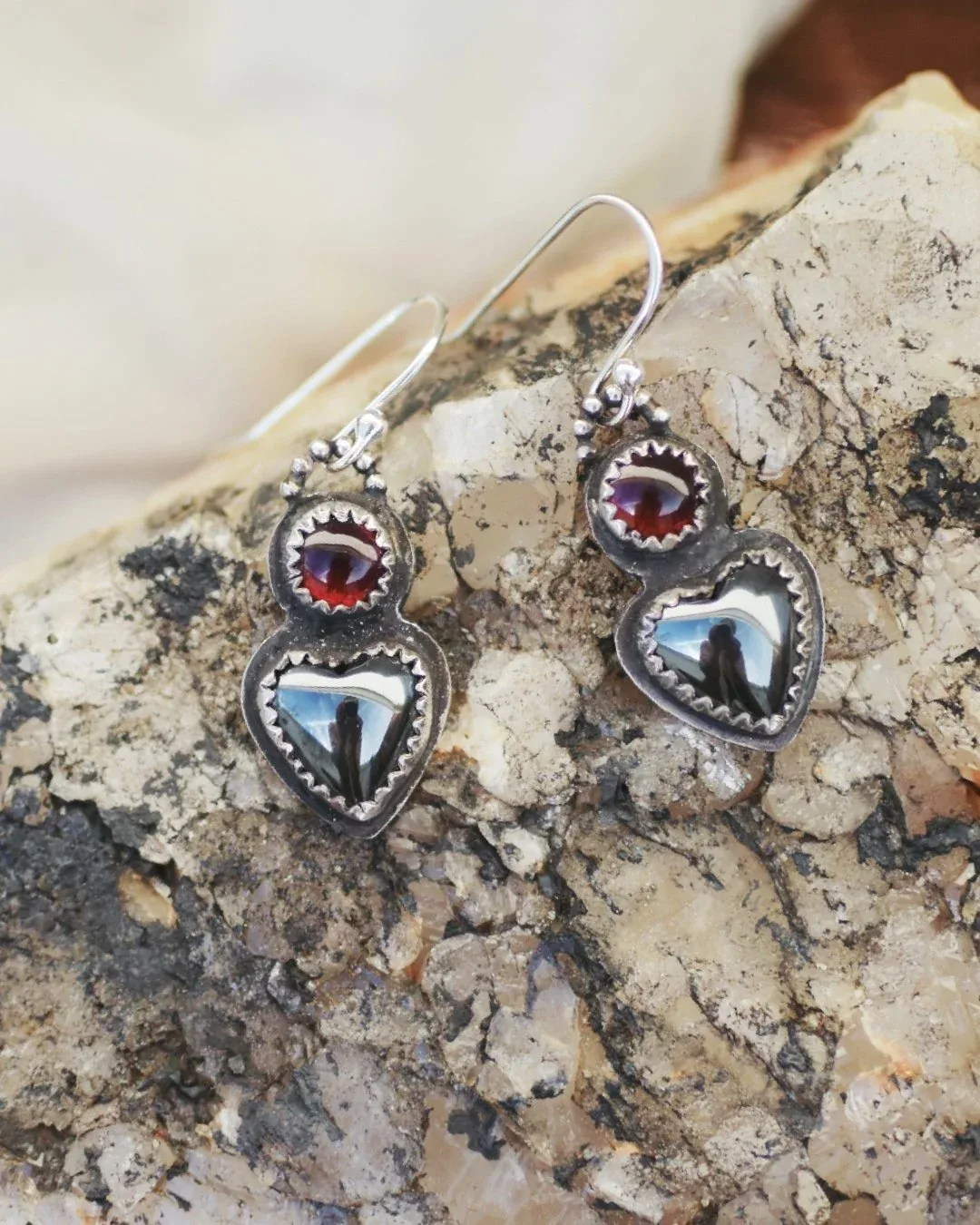 Mother of Pearl Gothic Arch Earrings