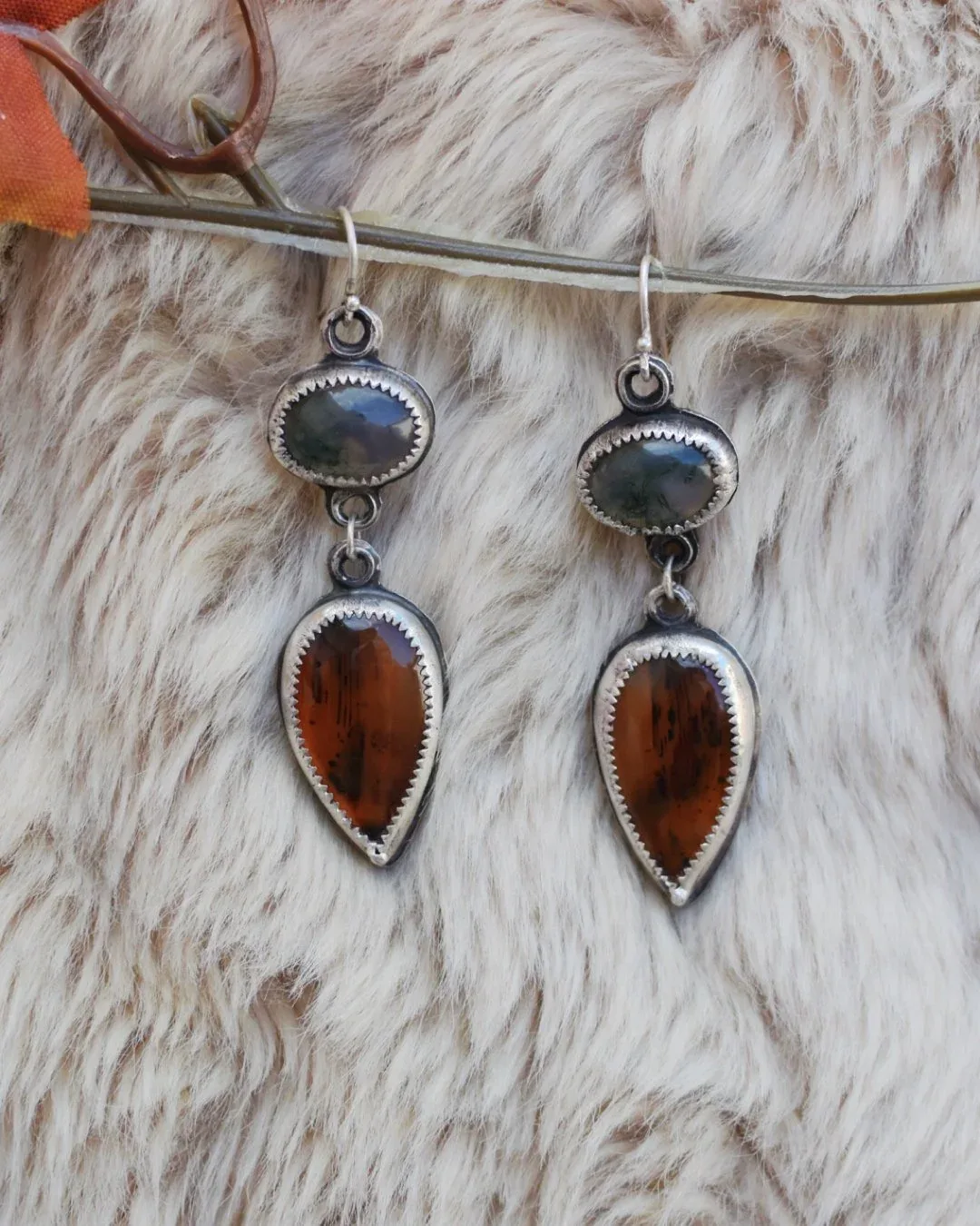 Moss and Montana Agate earrings