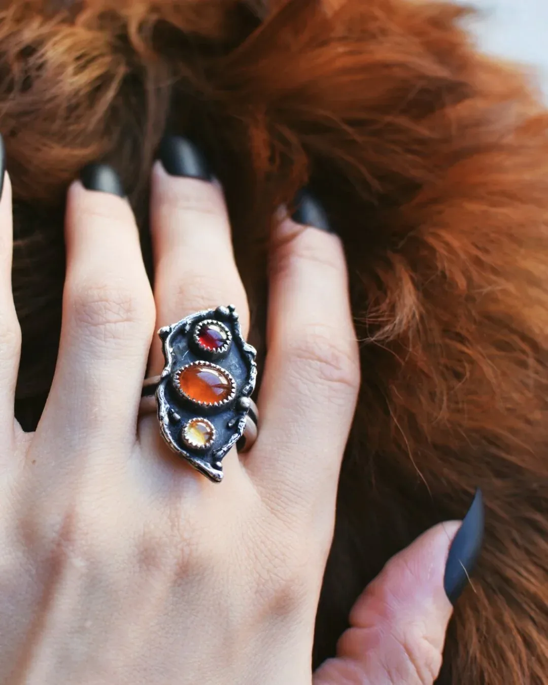 Fall Brush Ring- size 10.75