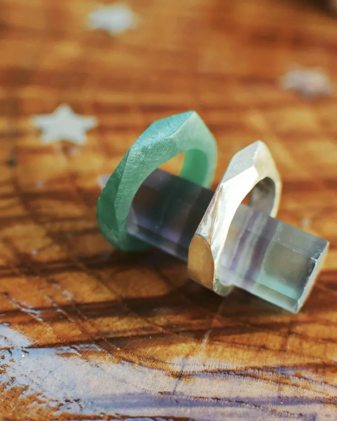 Harlequin Carved Signet Ring- size 5.5