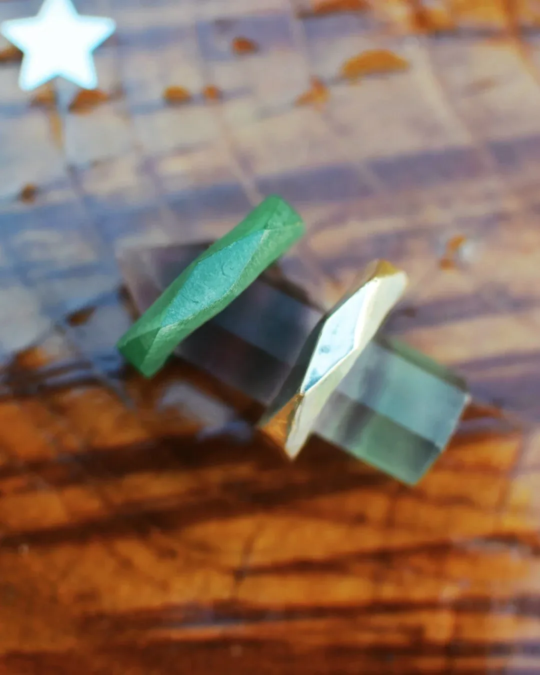 Harlequin Carved Signet Ring- size 5.5