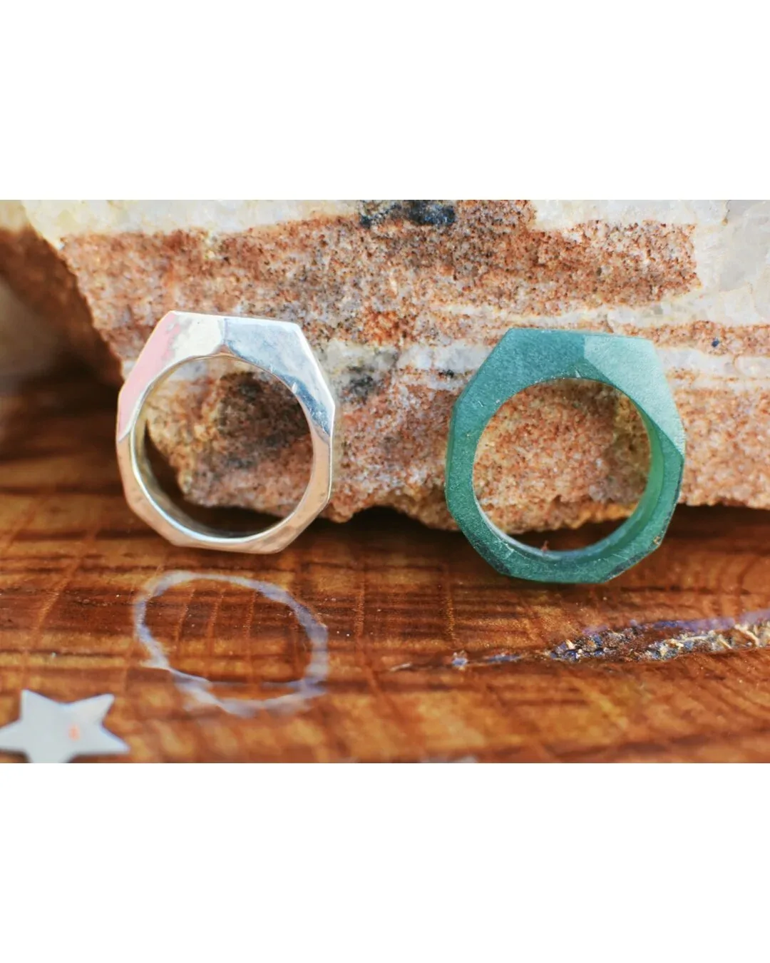 Harlequin Carved Signet Ring- size 5.5