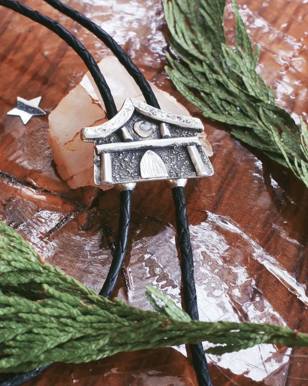 Celestial Moonstone Pendant- sterling with brass accents