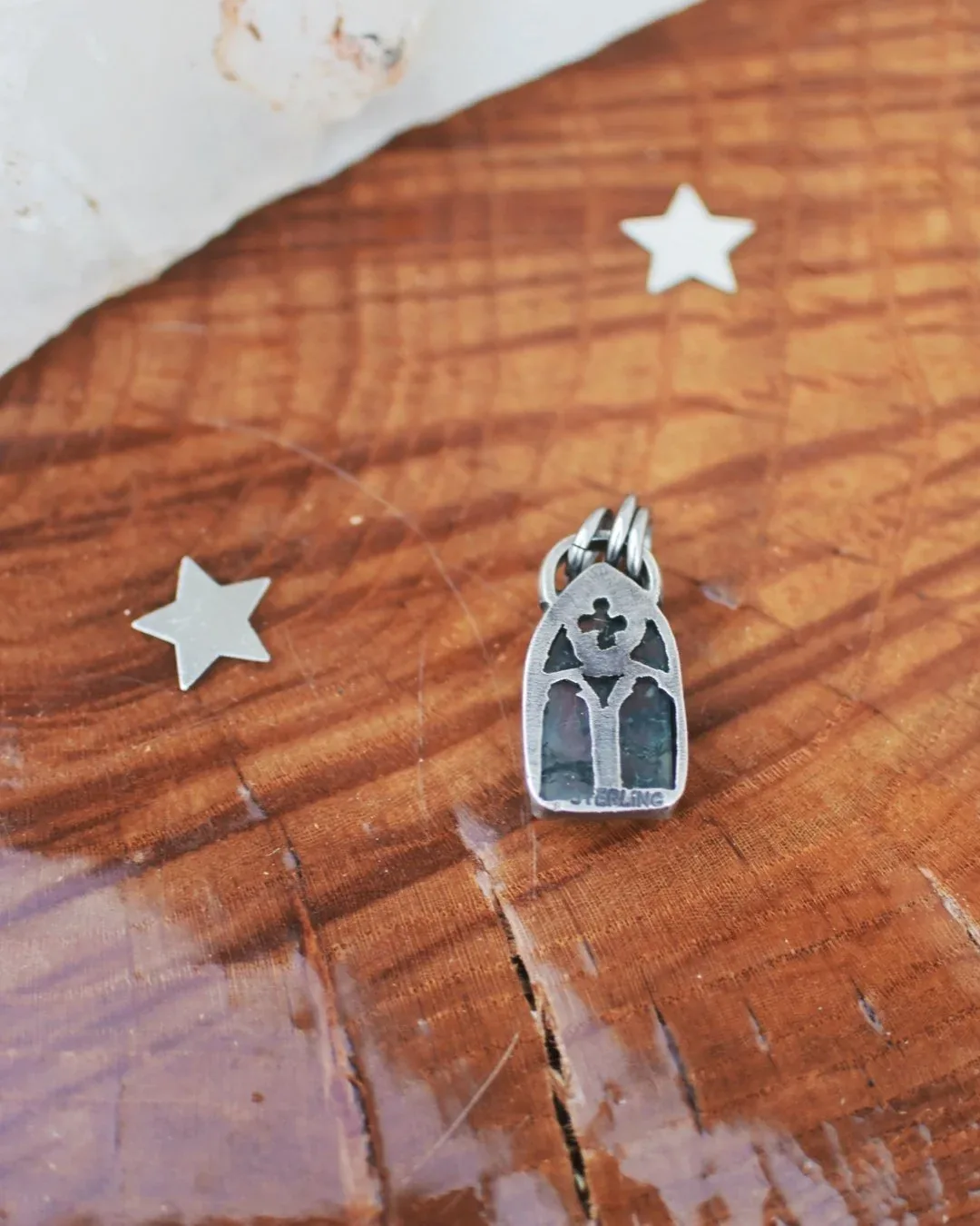 Moonstone & Gothic Arch Earrings