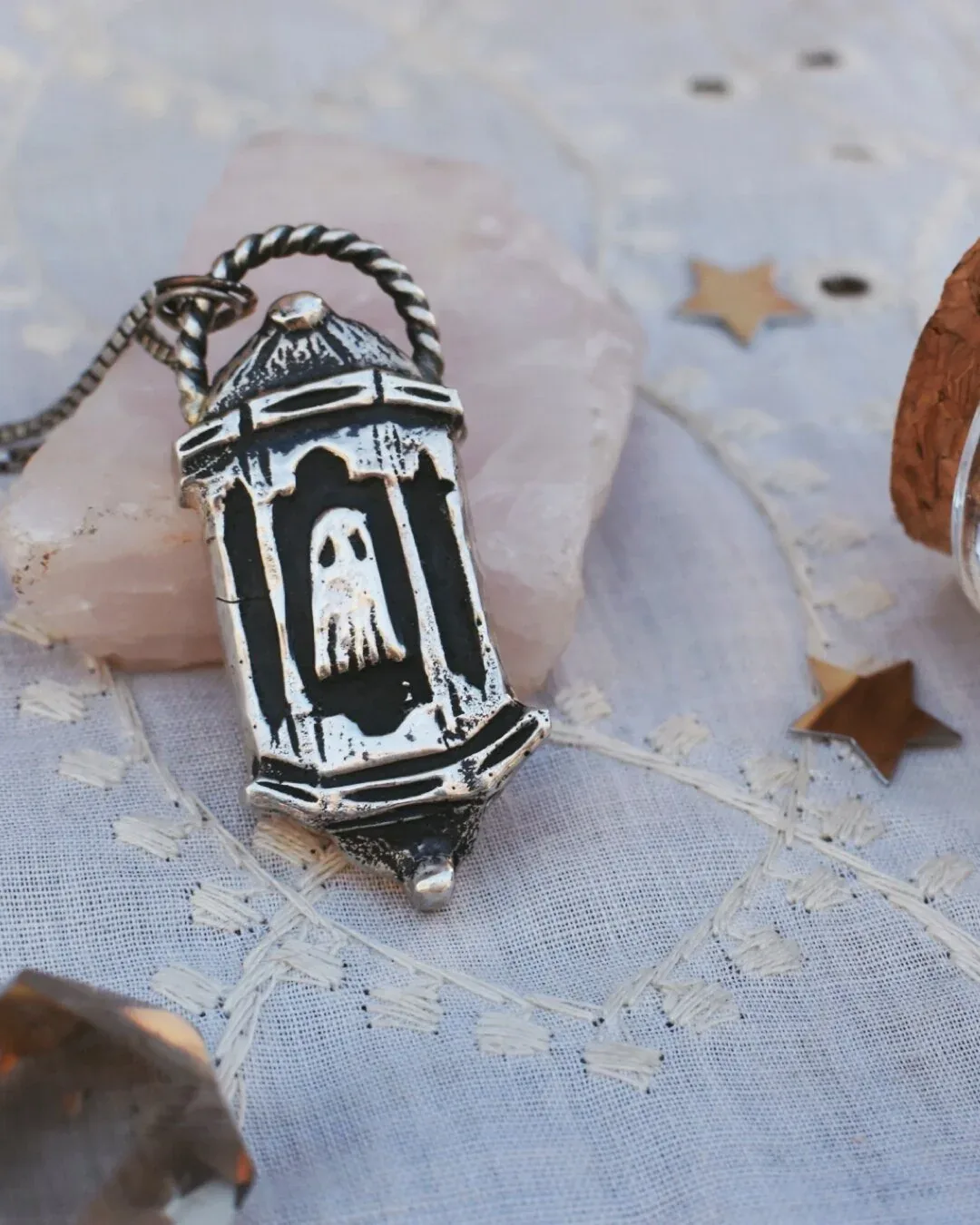 Kill the Lantern, Raise the Ghost Pendant- Thistlefoot inspired Talisman