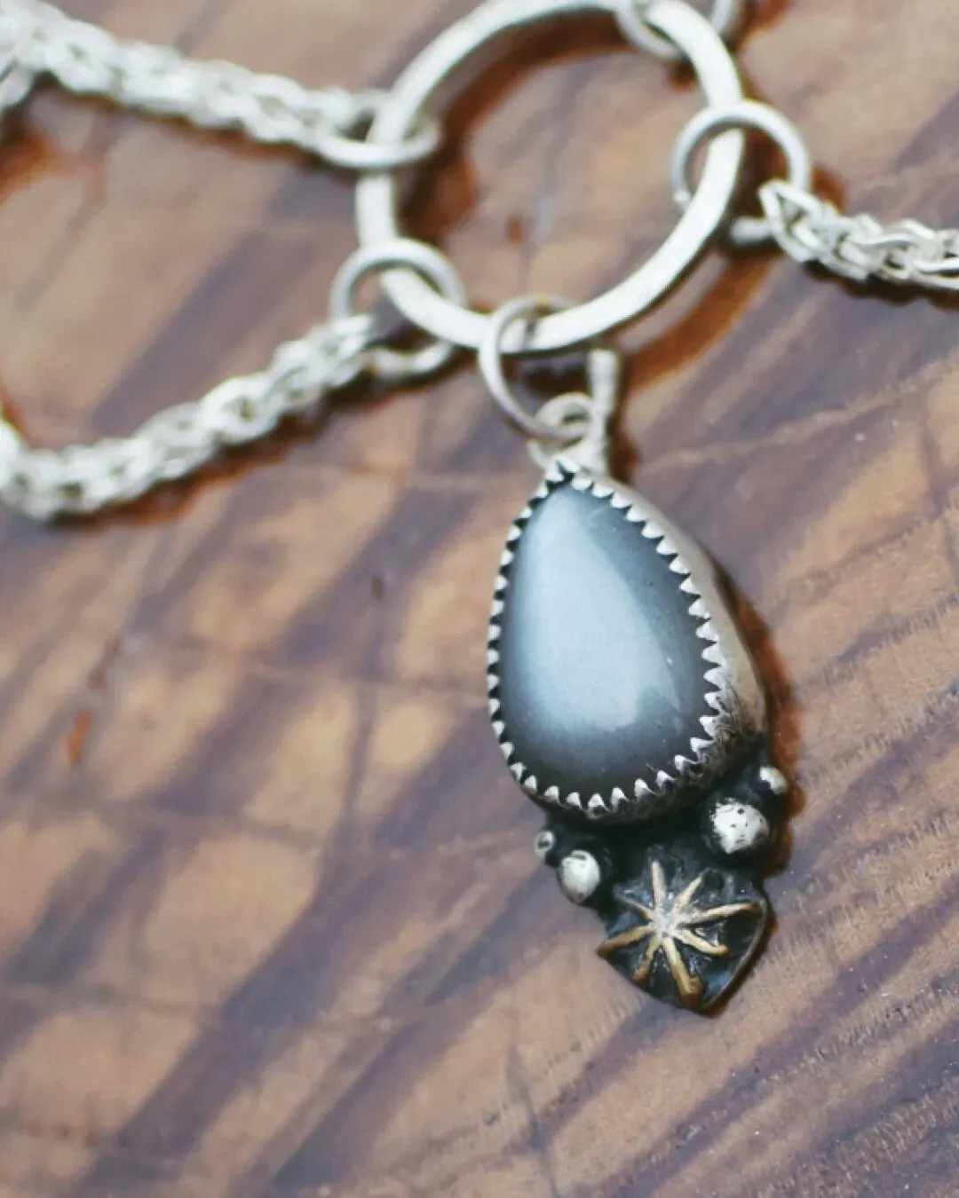 Dark Purple Amethyst Celestial Necklace